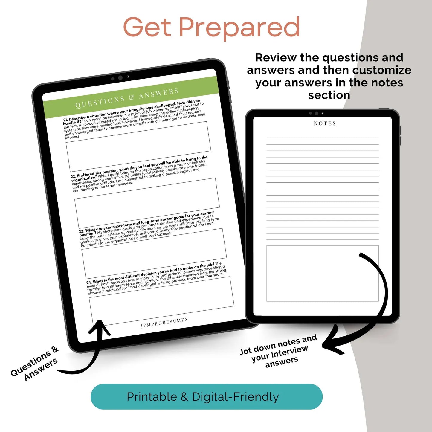 28 Most Common Easy & Hard Interview Questions- Workbook